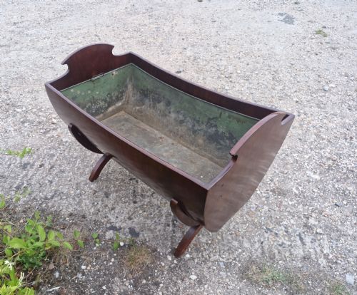 19TH CENTURY MAHOGANY COUNTRY HOUSE LOG BASKET OR CHAMPAGNE COOLER - ADDITIONAL PHOTO 7