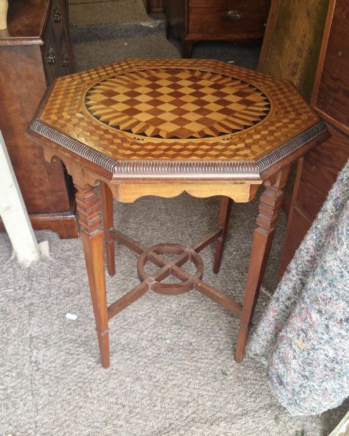 LATE VICTORIAN INLAID AND PARQUETRY GAMES TABLE - ADDITIONAL PHOTO 5