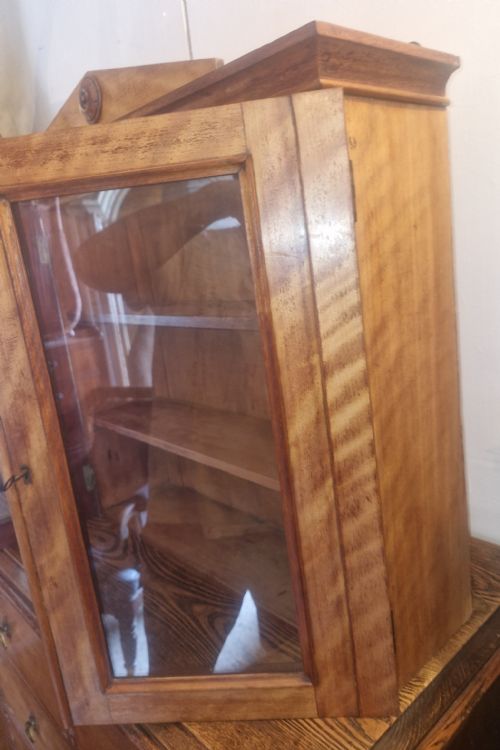 MID VICTORIAN SATINBIRCH WALL CABINET - ADDITIONAL PHOTO 3