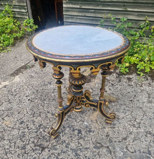 19TH CENTURY PAINTED AND DECORATED OCCASIONAL TABLE - ADDITIONAL PHOTO 7