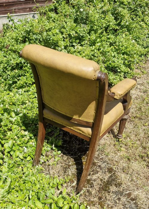MID 19TH CENTURY MAHOGANY DESK ARMCHAIR - ADDITIONAL PHOTO 5