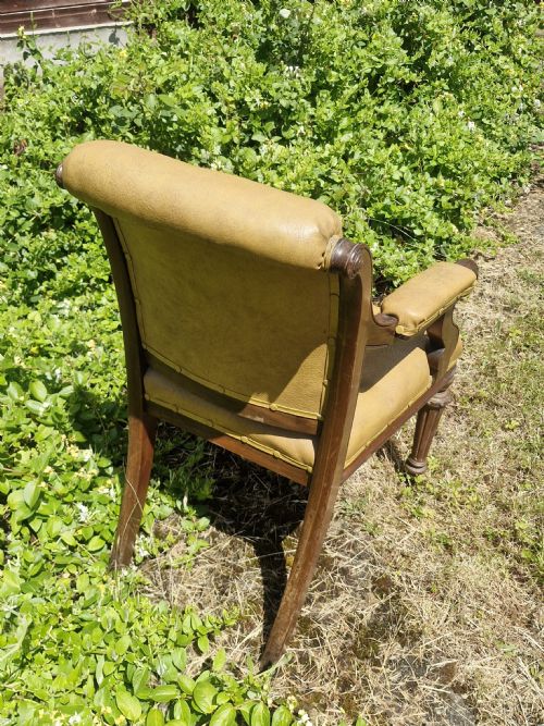 MID 19TH CENTURY MAHOGANY DESK ARMCHAIR - ADDITIONAL PHOTO 6
