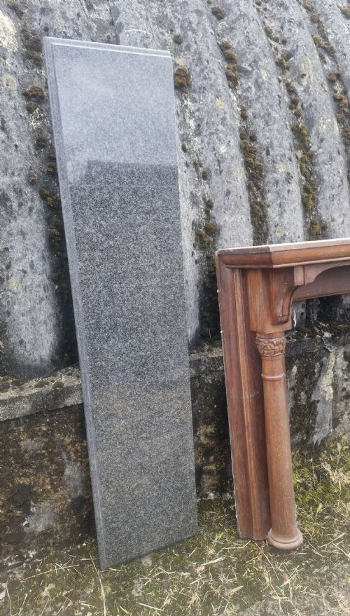 EDWARDIAN OAK FIRE SURROUND WITH GRANITE TOP - ADDITIONAL PHOTO 2