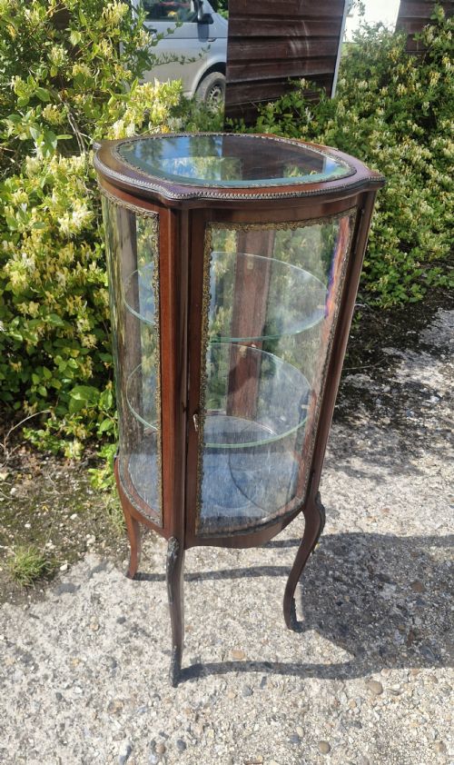 EDWARDIAN GILT METAL MOUNTED MAHOGANY BIJOUTERIE DISPLAY CABINET - ADDITIONAL PHOTO 4