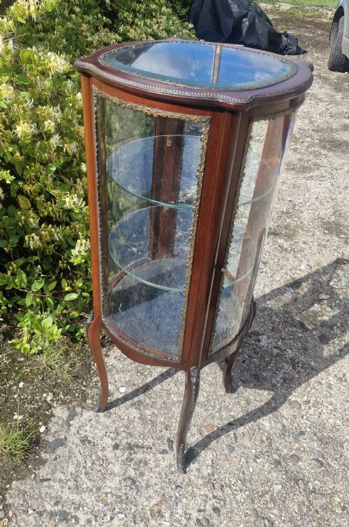 EDWARDIAN GILT METAL MOUNTED MAHOGANY BIJOUTERIE DISPLAY CABINET - ADDITIONAL PHOTO 5