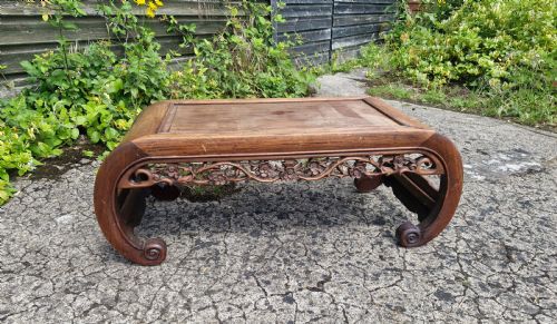 CARVED CHINESE LOW OPIUM TABLE