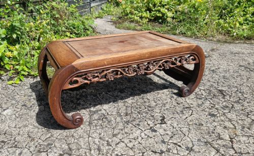 CARVED CHINESE LOW OPIUM TABLE - ADDITIONAL PHOTO 1