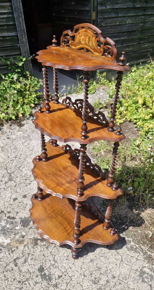 VICTORIAN WALNUT WHATNOT - ADDITIONAL PHOTO 2