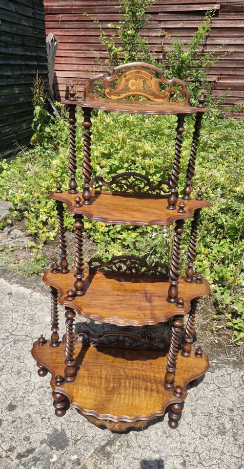 VICTORIAN WALNUT WHATNOT - ADDITIONAL PHOTO 3