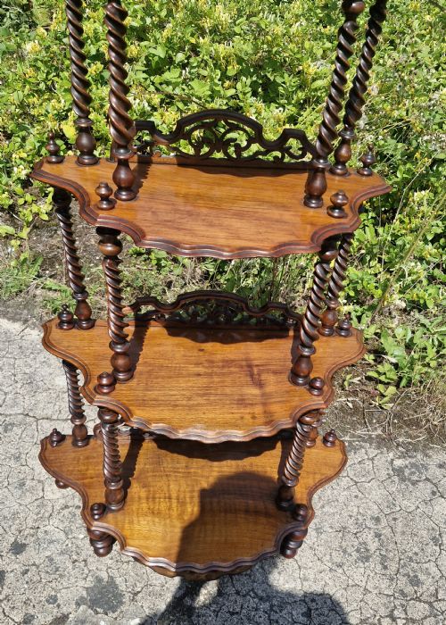 VICTORIAN WALNUT WHATNOT - ADDITIONAL PHOTO 4