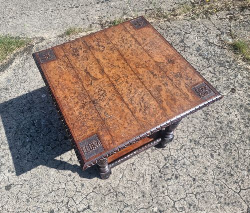 LATE VICTORIAN 2 TIER OCCASIONAL TABLE WITH WONDERFUL POLLARD TOP - ADDITIONAL PHOTO 11
