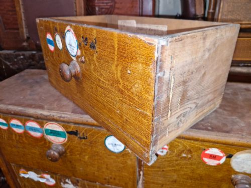 BANK OF LATE VICTORIAN DRAWERS 35 DRAWERS - ADDITIONAL PHOTO 3
