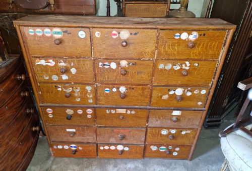 BANK OF LATE VICTORIAN DRAWERS - ADDITIONAL PHOTO 1