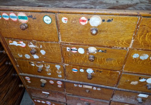 BANK OF LATE VICTORIAN DRAWERS - ADDITIONAL PHOTO 2