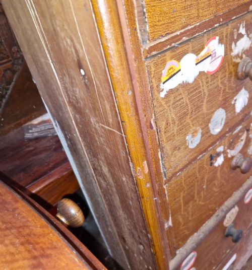BANK OF LATE VICTORIAN DRAWERS - ADDITIONAL PHOTO 3