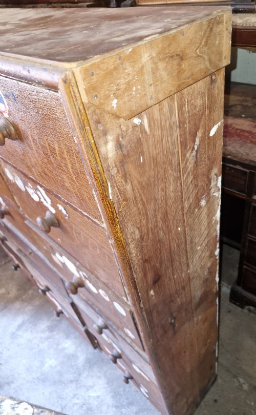 BANK OF LATE VICTORIAN DRAWERS - ADDITIONAL PHOTO 5