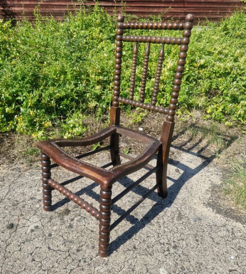 LOW SEAT BOBBIN FRAMED BEDROOM CHAIR