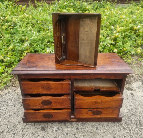 19TH TABLE TOP AMBERG OFFICE CABINET - ADDITIONAL PHOTO 10