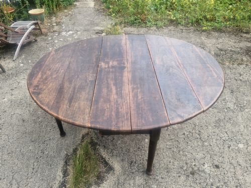 GEORGIAN ELM COUNTRY MADE 8 SEATER DINING TABLE - ADDITIONAL PHOTO 4
