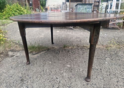 GEORGIAN ELM COUNTRY MADE 8 SEATER DINING TABLE - ADDITIONAL PHOTO 6