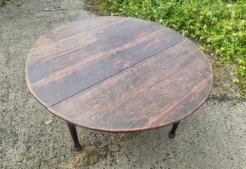GEORGIAN ELM COUNTRY MADE 8 SEATER DINING TABLE - ADDITIONAL PHOTO 8