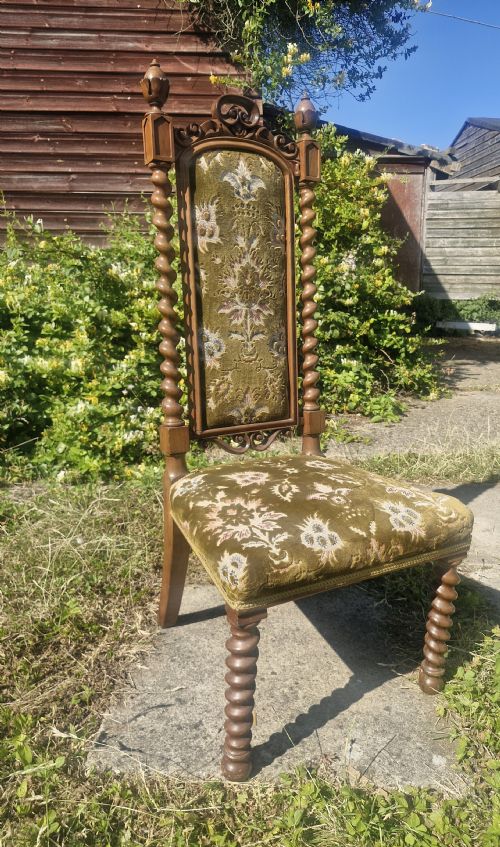 MID VICTORIAN ROSEWOOD HIGH BACK CHAIR - ADDITIONAL PHOTO 2
