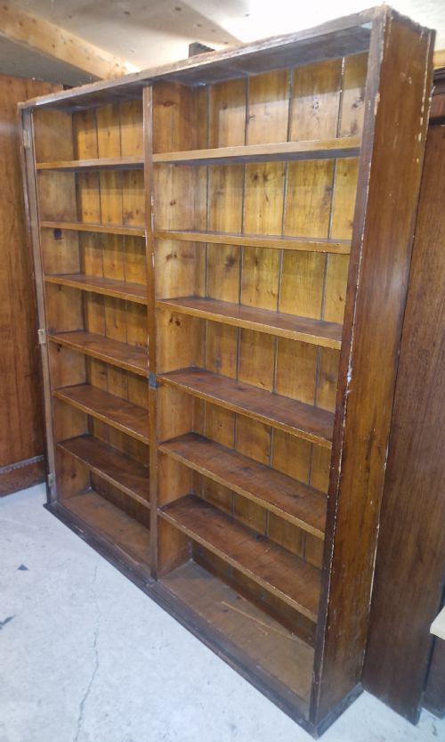 PINE BOOKCASE WITH GLAZED DOORS OR WITHOUT DOORS - ADDITIONAL PHOTO 2