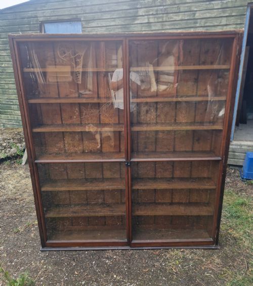 PINE BOOKCASE WITH GLAZED DOORS OR WITHOUT DOORS - ADDITIONAL PHOTO 4