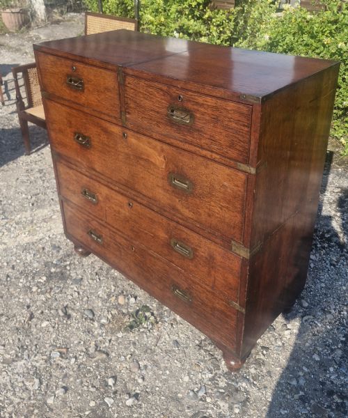 VICTORIAN CAMPAIGN 2 PART MILITARY CHEST - ADDITIONAL PHOTO 1