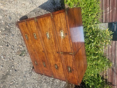 VICTORIAN CAMPAIGN 2 PART MILITARY CHEST - ADDITIONAL PHOTO 4