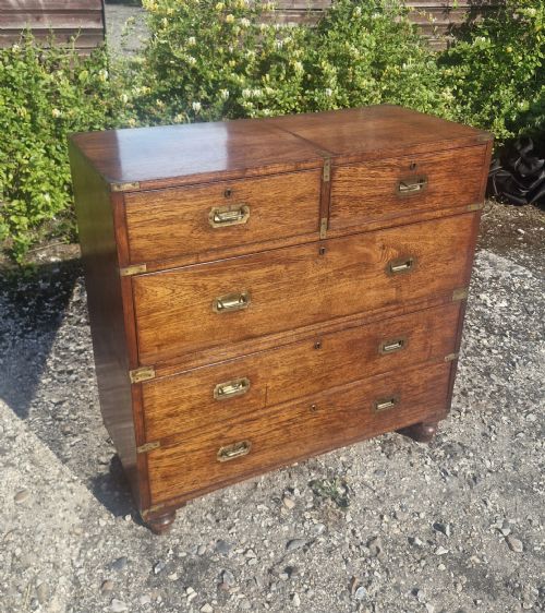 VICTORIAN CAMPAIGN 2 PART MILITARY CHEST - ADDITIONAL PHOTO 5