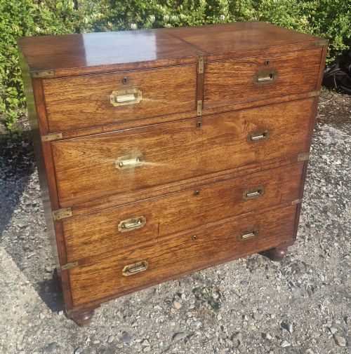 VICTORIAN CAMPAIGN 2 PART MILITARY CHEST - ADDITIONAL PHOTO 8