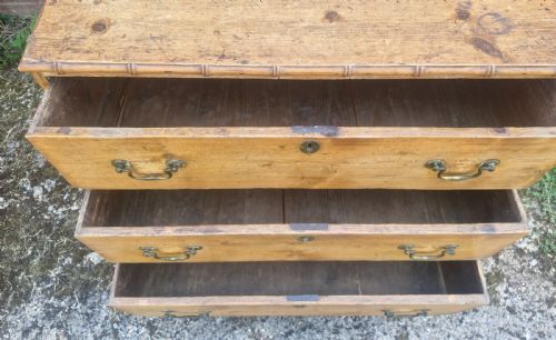 REGENCY PINE CHEST OF DRAWERS WITH APPLIED BAMBOO MOULDINGS - ADDITIONAL PHOTO 9