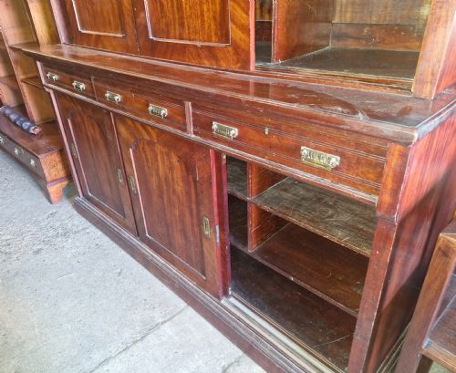 LARGE VICTORIAN MAHOGANY COUNTRY HOUSE ESTATE OFFICE CABINET - ADDITIONAL PHOTO 1