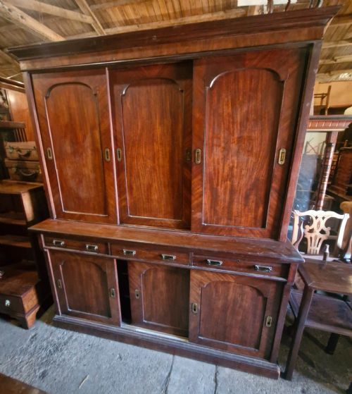 LARGE VICTORIAN MAHOGANY COUNTRY HOUSE ESTATE OFFICE CABINET - ADDITIONAL PHOTO 4