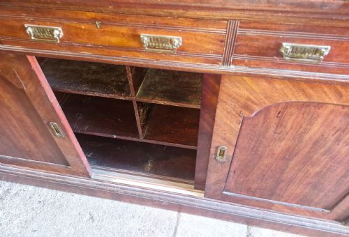 LARGE VICTORIAN MAHOGANY COUNTRY HOUSE ESTATE OFFICE CABINET - ADDITIONAL PHOTO 5