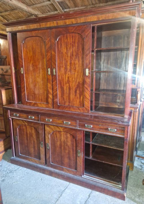 LARGE VICTORIAN MAHOGANY COUNTRY HOUSE ESTATE OFFICE CABINET - ADDITIONAL PHOTO 6