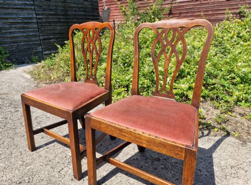 PAIR OF LATE GEORGIAN SINGLE ELM CHAIRS - ADDITIONAL PHOTO 1