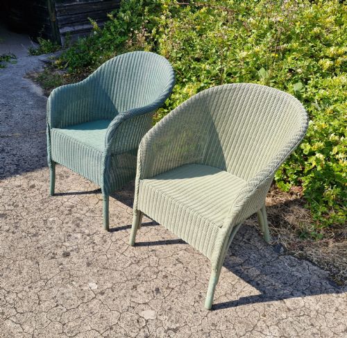 PAIR OF MATCHED LLOYD LOOM ARMCHAIRS - ADDITIONAL PHOTO 2