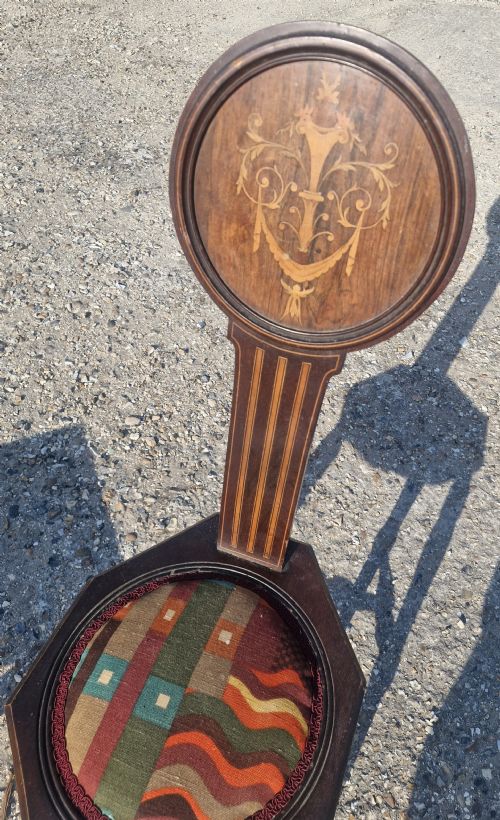 INTERESTING EDWARDIAN SPINNING CHAIR - ADDITIONAL PHOTO 2