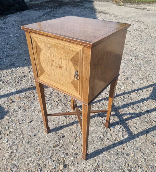 EDWARDIAN BEDSIDE CABINET STAMPED MORANT CO LONDON