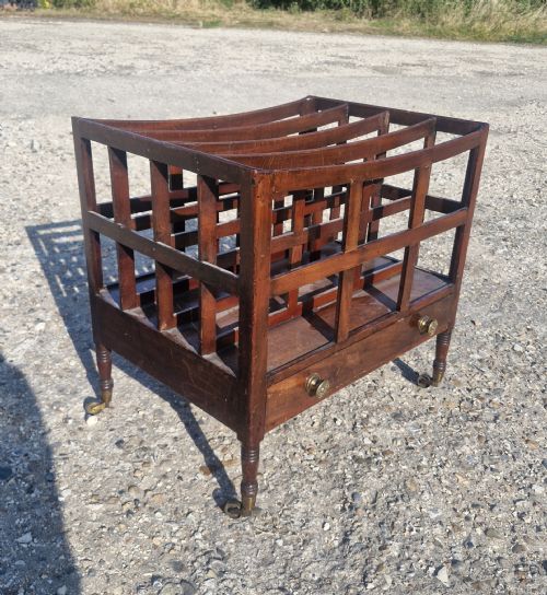 19TH CENTURY MAHOGANY CANTERBURY