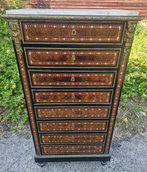 LOVELY INLAID SECRETAIRE ABBATANT - ADDITIONAL PHOTO 8