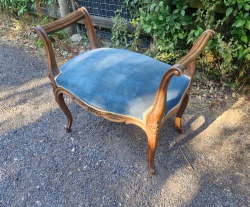Carved Walnut Free Standing Dressing Stool
