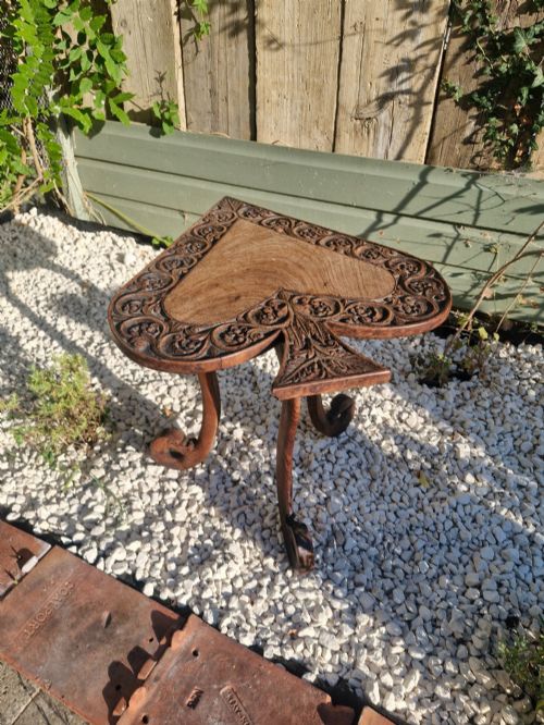 Unusual Carved Anglo Indian Occasional Table.