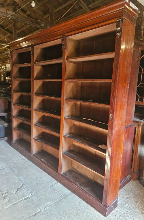 Large Late Victorian Open Front Bookcase by S&h Jewell.