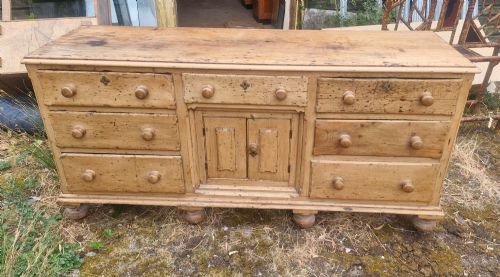 Victorian Kitchen Pine Dresser Base.
