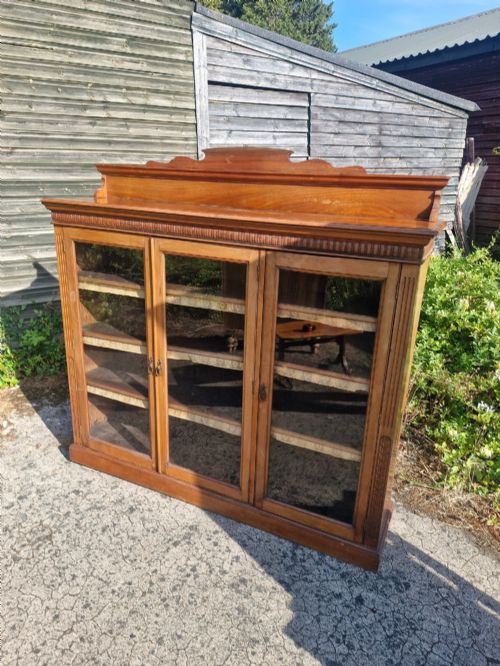 Late Victorian Glazed Bookcase Cabinet.