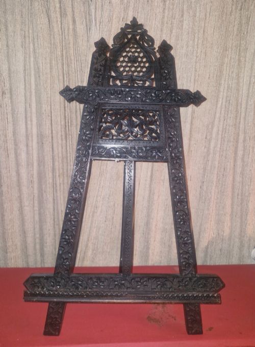 Carved Eastern Picture Display Easel.