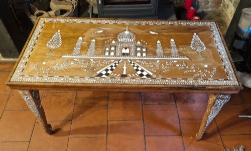 Anglo Indian Bone Inlaid Occasional Table.
